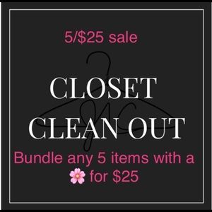 Closet clean out sale